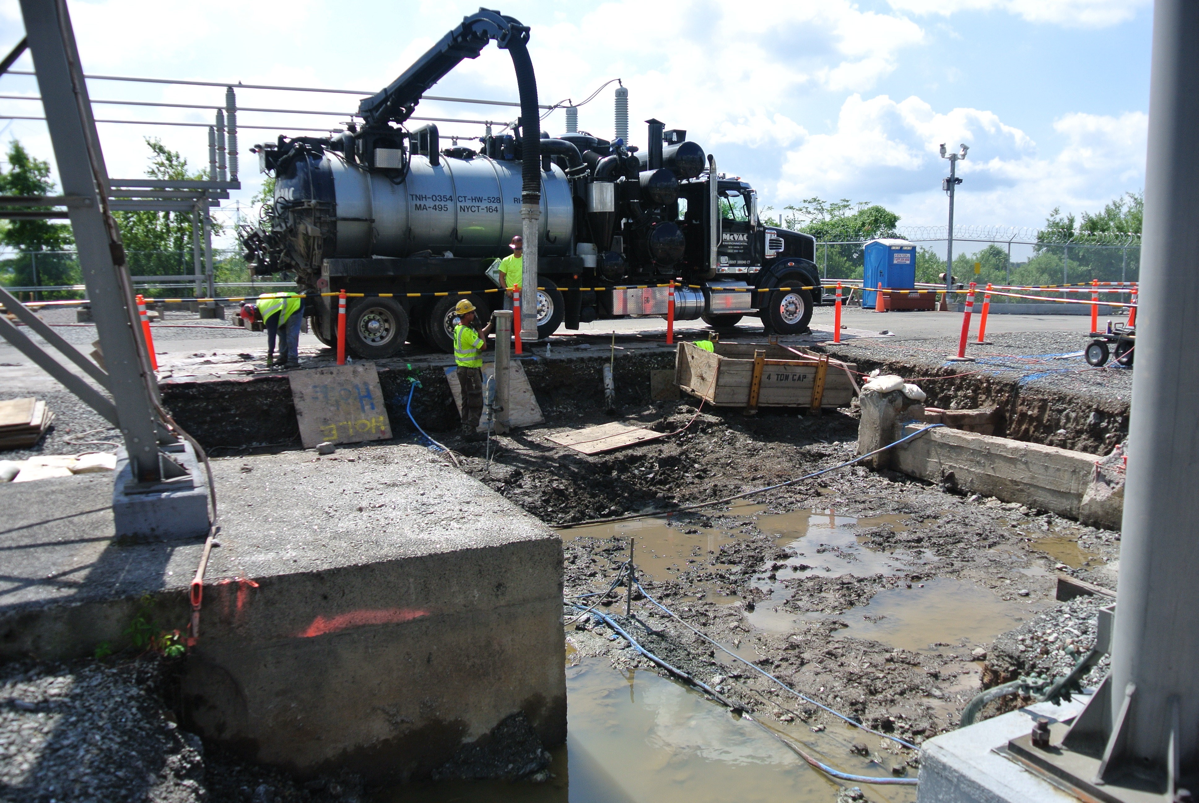 On-site hydro excavation services